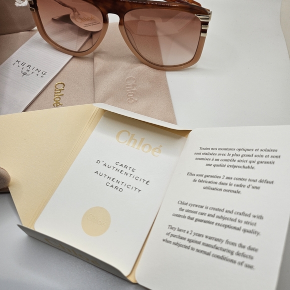 Chloe Havana Sunglasses CH0104S 006 / 58 14 150 Tortoise Orange Pink Gradient - Picture 10 of 17